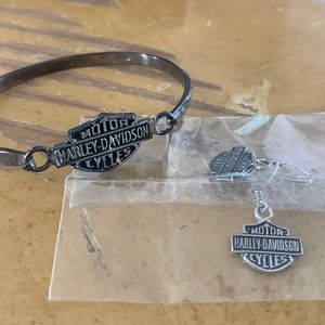925 Harley Davidson bracelet/earrings